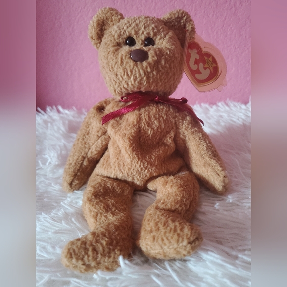 Ty Beanie Babies Curly The Bear 1996 - Picture 1 of 7